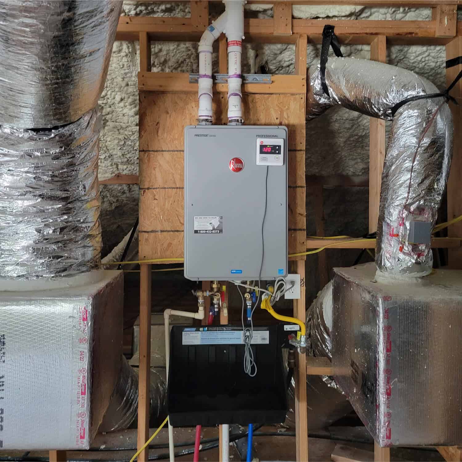 Residential plumbing system by Bracken Plumbing.
